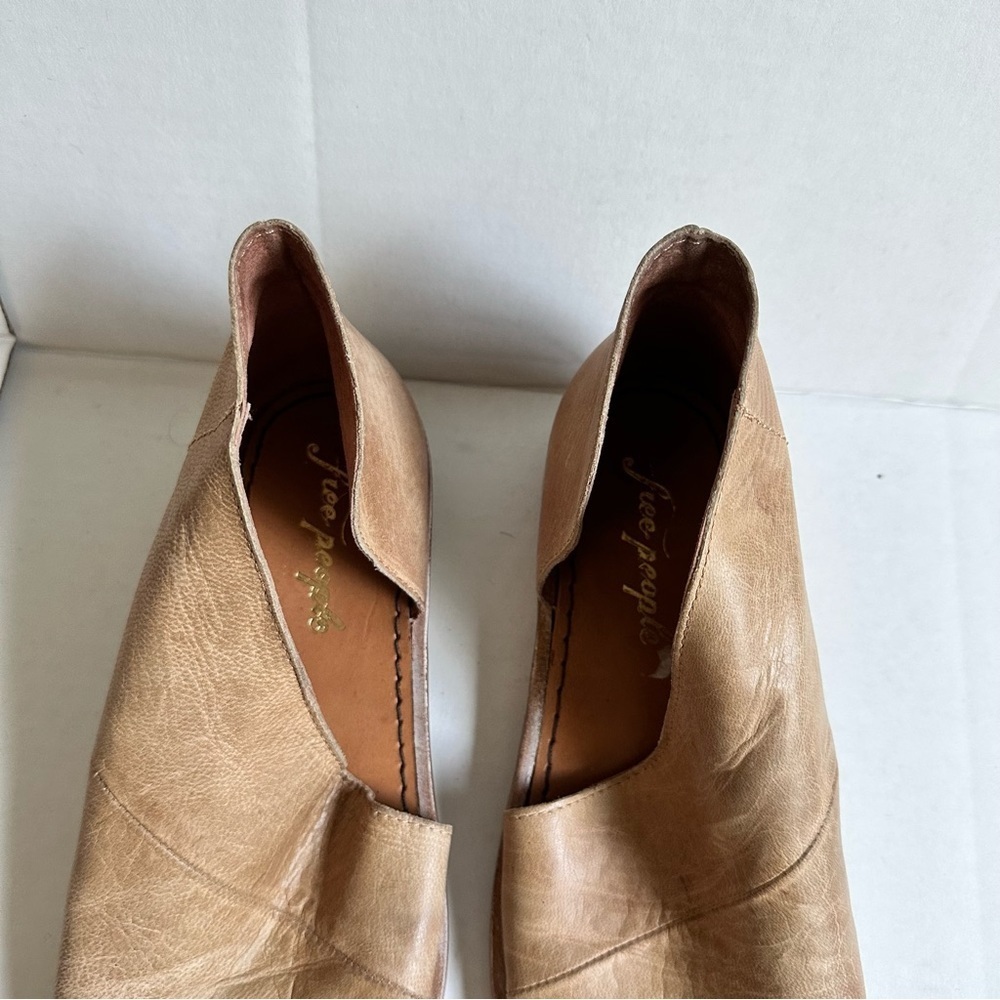 Free People Mont Blanc Light Tan Leather Open Toe Flats - Picture 10 of 10